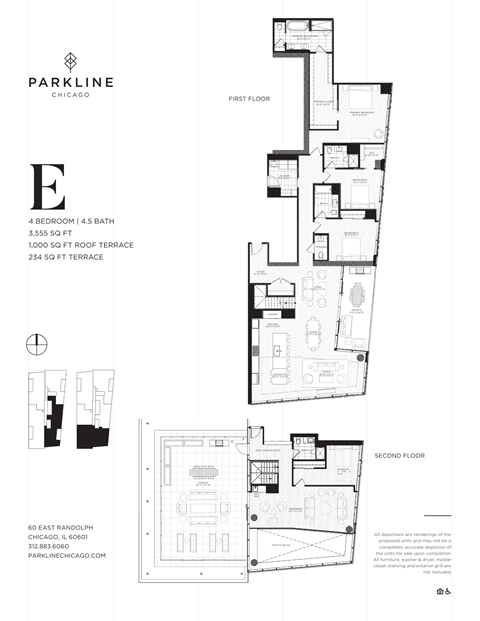 Floor plan for 4 beds, 4.5 baths, 3555 sqft